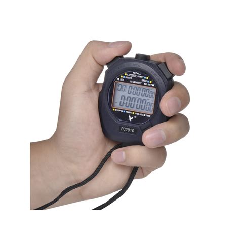 Digital Sport Stopwatch Timer with 2-Rows of 10 Memory Time Display ...