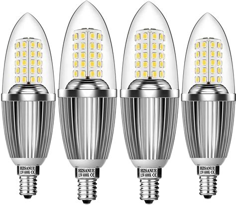 HZSANUE E14 LED Kerze Lampen 12W 6000K Tageslicht Weiß 1350lm