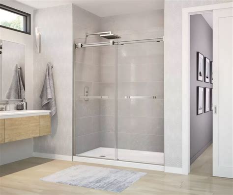 Maax Duel 59 Inch X 70 1 2 Inch Frameless Sliding Shower Door In