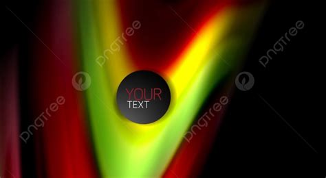 Fluid Rainbow Colors On Black Background Magazine Wavy Black