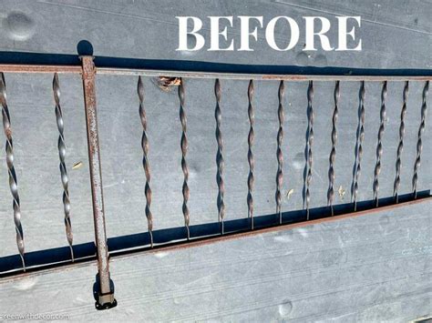 How To Paint A Metal Railing With A Paint Sprayer Green With Decor