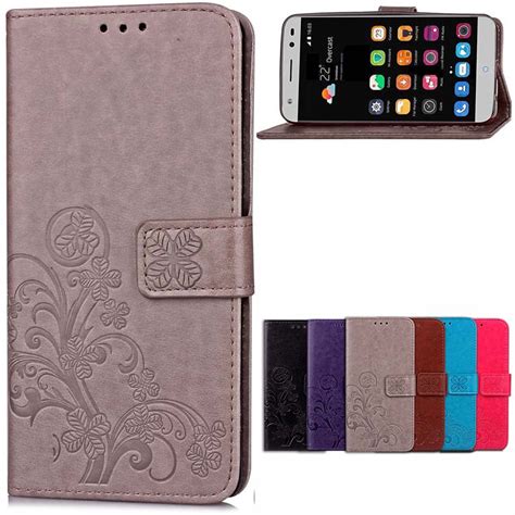 Luxury Elegant Four Leaf Leaves Pu Leather Phone Cover For Zte Blade V