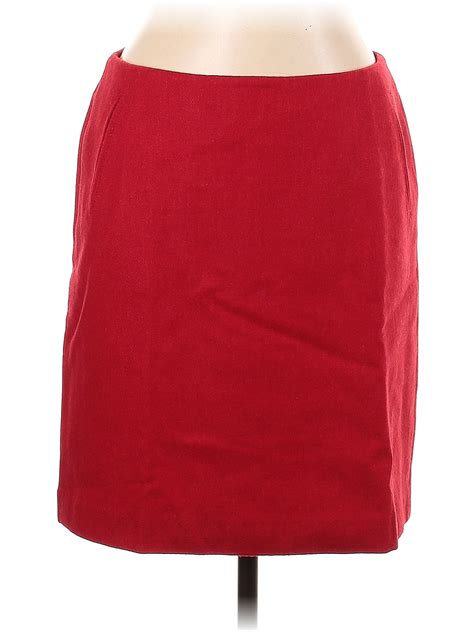 Talbots Solid Red Formal Skirt Size Petite Off Thredup