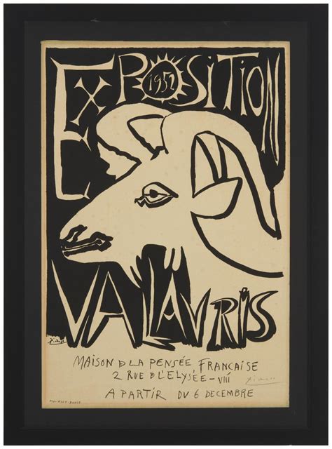 Lot Pablo Picasso 1881 1973 Poster For Exposition Vallauris 1952