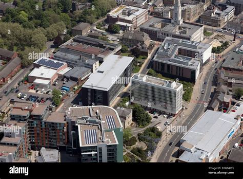 Aerial View Of The Area Of Barnsley Town Centre Just North Of Shambles