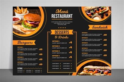 Modern restaurant menu for fast food – Artofit