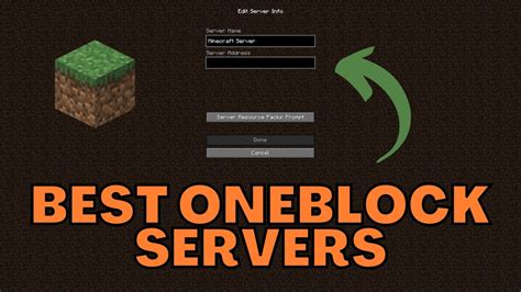 Top Minecraft Oneblock Servers Youtube