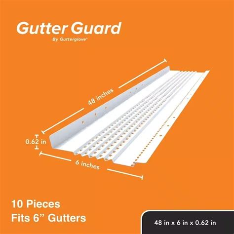 Gutter Guard By Gutterglove 4 L X 6 W All Aluminum White 40 Kit Ebay