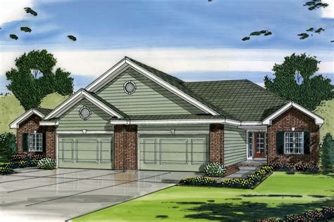 Cottage Ranch Duplex Plan Bedrm Sq Ft Per Unit