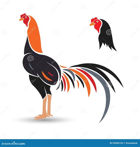 Gallo De Pelea Ilustración Del Vector Ilustración De Agricultura