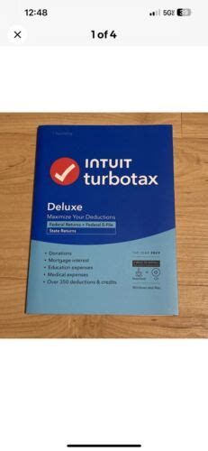 Used Intuit TurboTax 2023 Deluxe Fed E File State Tax PC Mac W CD