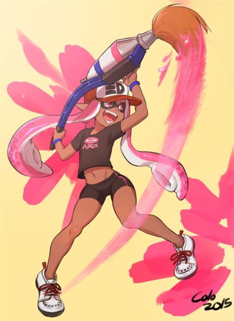 Nagrolaz Dark Skin Inkling V Inkbrush Inkling Splatoon Anime