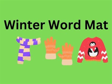 Winter Word Mat Teaching Resources