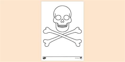 FREE Skull And Crossbone Colouring Sheet KS1 Resources Twinkl