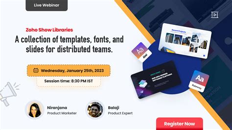 Free Webinar: Zoho Show Libraries: A collection of templates, fonts ...