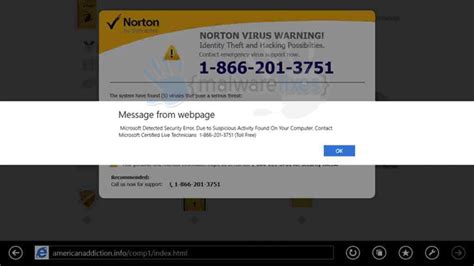 Remove the Fake Norton Virus Warning - MalwareFixes