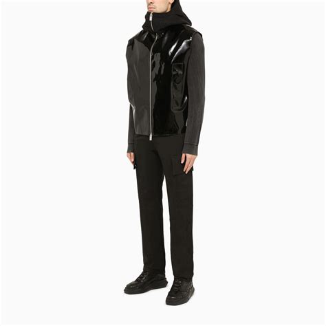 1017 A L Y X 9sm Gilet En Pvc Brillant Noir à Capuche Thedoublef