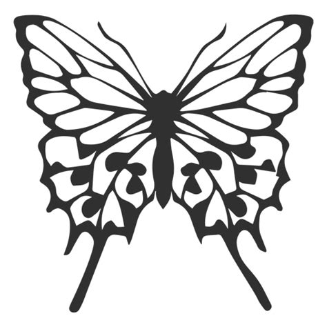 Dise O Png Y Svg De Silueta De Vuelo De Mariposa Detallada Para Camisetas