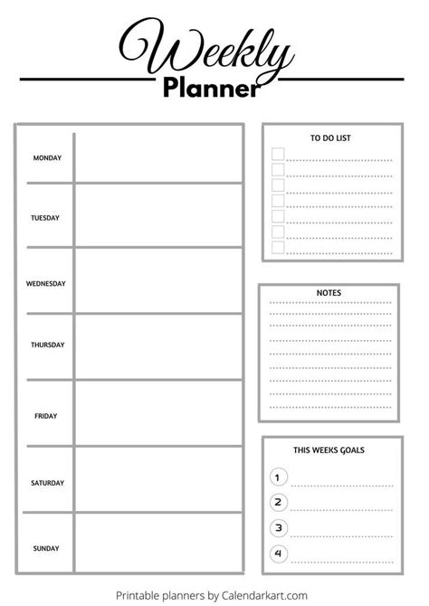 Get Organized With Our Printable Weekly Planner Monday Start We