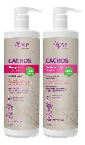 Apse Kit Shampoo E Condicionador Cachos 1 Litro 100 Vegano MercadoLivre