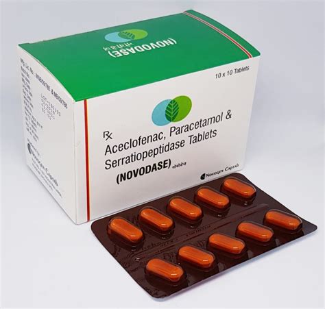 Aceclofenac Paracetamol Serratiopeptidase Tablets At Rs 720 Box