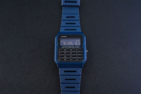 Casio General CA 53WF 2BDF Data Bank Digital Dial Dark Blue Resin Band