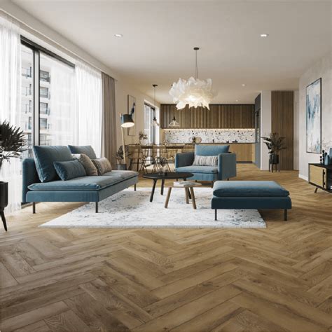 Carri Oak Herringbone 8mm Laminate Flooring DFD