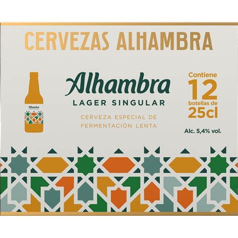 Cerveza Rubia Pack Botellas Cl Alhambra Lager Singular