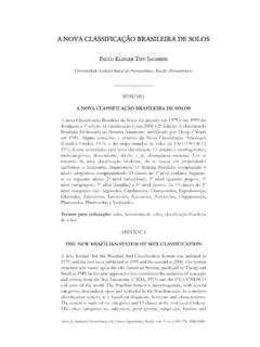 A NOVA CLASSIFICAÇÃO BRASILEIRA DE SOLOS a nova classifica 199 195 o