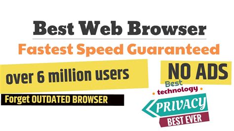 Best Web Browser Fastest Web Browser Ever Youtube