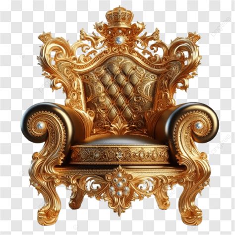 Beautiful Big Thron Golden Chair Illustration Golden Chair