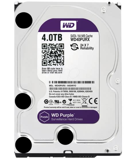 DISCO DURO DVR WESTER DIGITAL WD 4TB PURPURA WD40PURZ