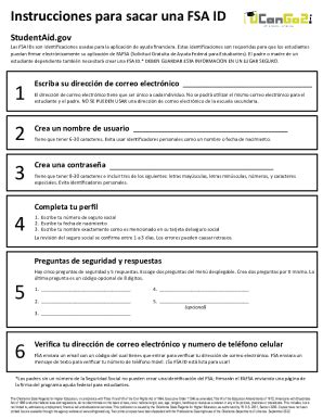 Fillable Online Tcss Netcmslibinstrucciones Para Sacar Una Fsa Id