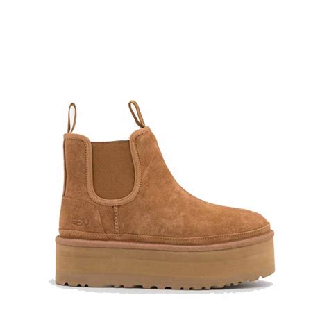 Ugg Con Plateau Neumel Platform Chelsea Donna Chestnut Colore Beige