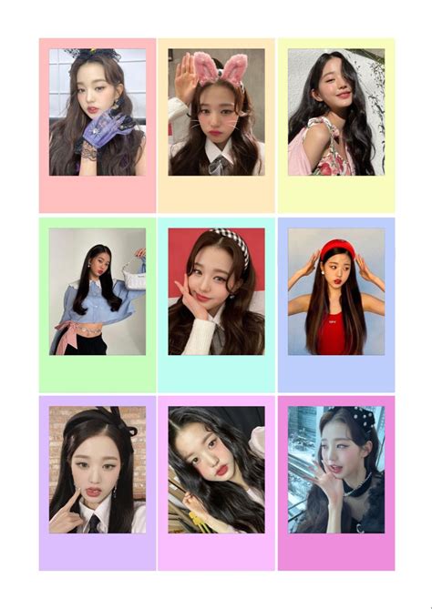 Wonyoung Polaroid Template Photo Card Template Polaroid Template