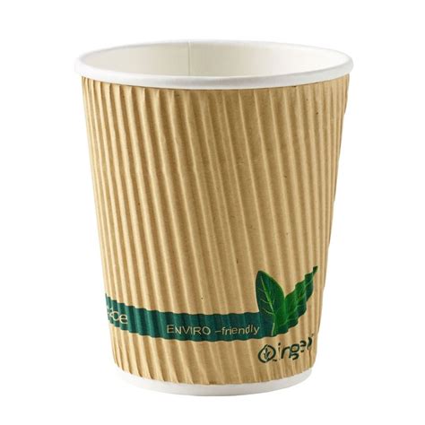 Kraft Compostable Ripple Cup 8oz Drinkstuff