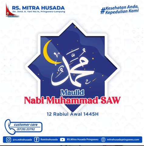 Maulid Nabi Muhammad SAW 12 Rabiul Awal 1445 RS Mitra Husada Pringsewu