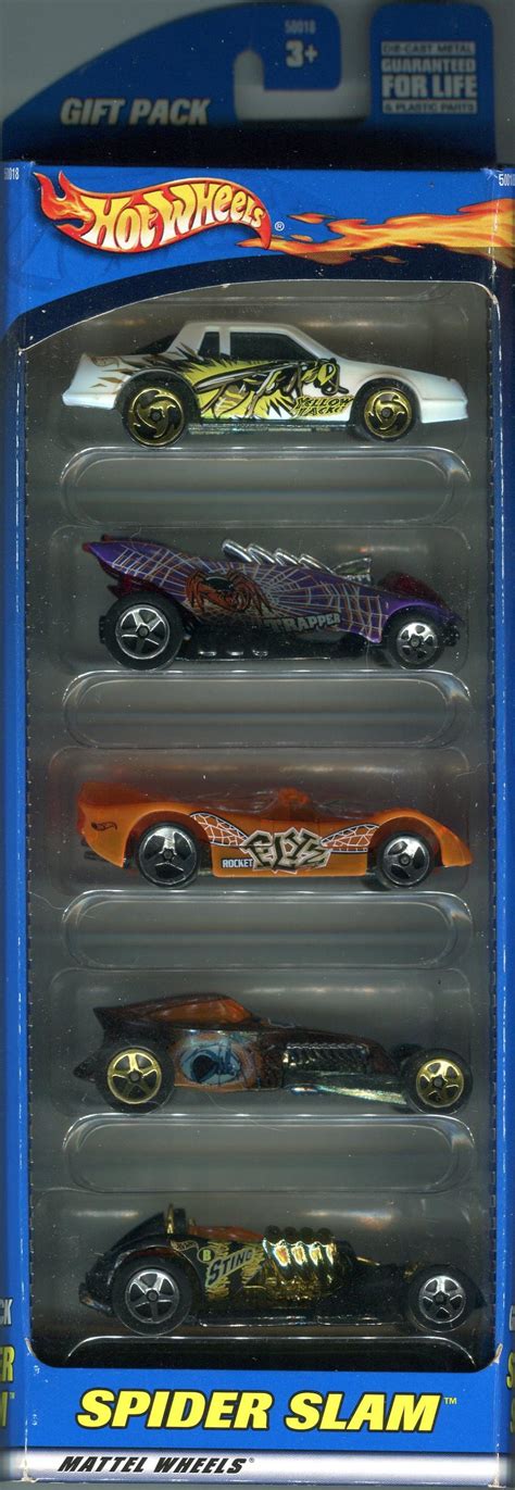 Mattel HOT WHEELS SPIDER SLAM 5 Car Gift Pack MINT For Sale