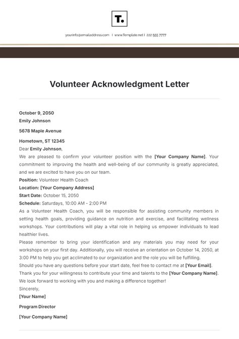 Free Volunteer Letter Templates And Examples Edit Online And Download