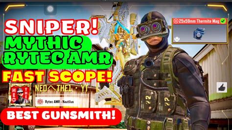 CODM Diamond Mythic RYTEC AMR Sniper Rytec AMR Gunsmith Rytec