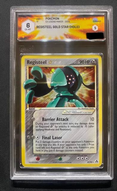 Pokemon Card Registeel Gold Star Graad Holo Ex Legend Maker Eng