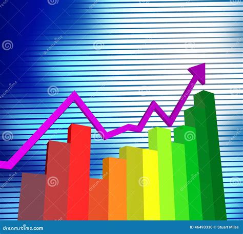 El Gr Fico De Negocio Muestra Comercio Y Gr Ficos Corporativos Stock De