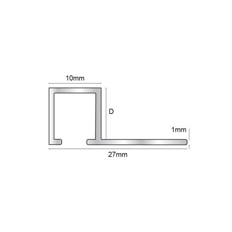 Genesis Tdp Aluminium Square Edge Tile Trim Tiling Supplies Direct