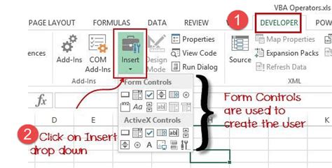 VBA Controls Form Control ActiveX Control In Excel Learning Hub