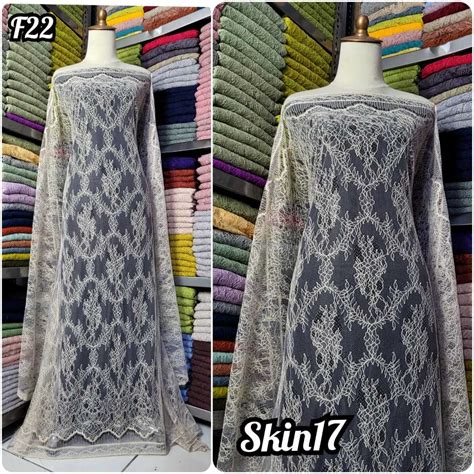 Jual Kain Brokat Chantily Serian Berbagai Macam Motifkain Kebaya