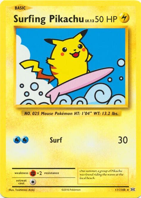 Surfing Pikachu Xy Evolutions Base Secret Price Guide