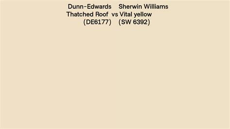 Dunn Edwards Thatched Roof De6177 Vs Sherwin Williams Vital Yellow