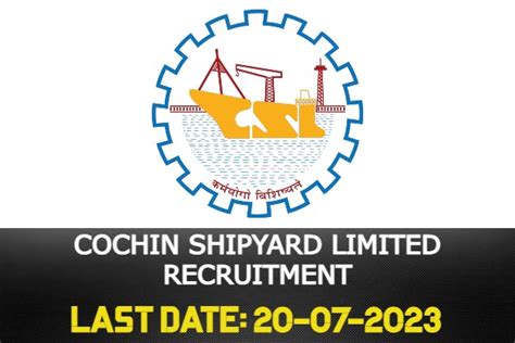 Cochin Shipyard Limited Recruitment For Executive Trainees Last