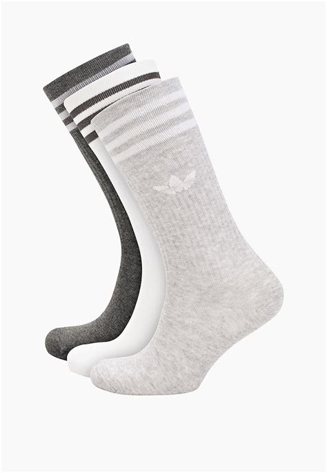 Носки 3 пары adidas Originals SOLID CREW SOCK цвет белый