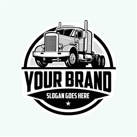 Vintage Truck Emblem Logo Vector Isolated Best For Transportation